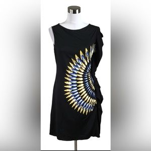 BCBG Max Azria jersey dress with flattering side rusched detail. Size Med-